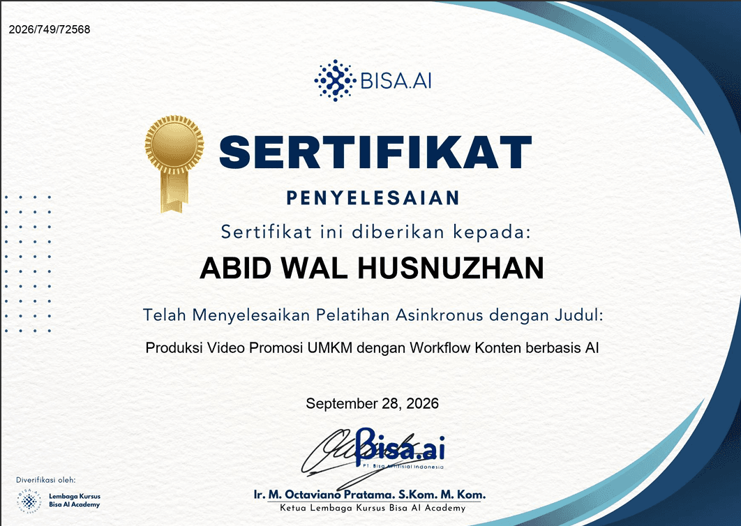 Produksi Video Promosi UMKM dengan Workflow Konten berbasis AI